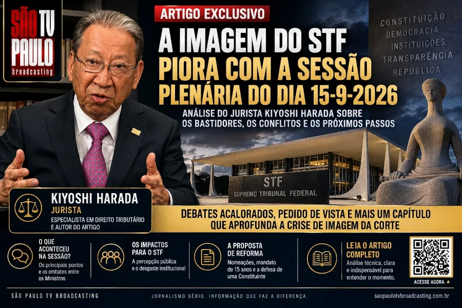 A imagem do STF piora com a sessão plenária do dia 15-9-2026